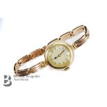 Lady's 9ct Yellow Gold Cocktail Watch