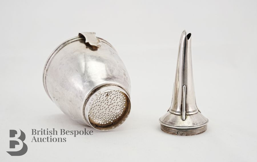 George III Silver Wine Funnel and Strainer - Image 3 of 8