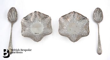 Pair of Silver Berry Spoons