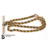 9ct Gold Rope Fob Chain