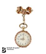 18ct Yellow Gold and Enamel Open Faced Pocket Watch