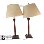 Pair of Fruitwood Lights