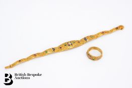 Yiorgos Poniros 18ct Gold Bracelet and Ring