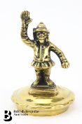 Brass Monkey Policeman Radiator Mascot
