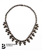 Indian 14ct Gold Garnet Necklace