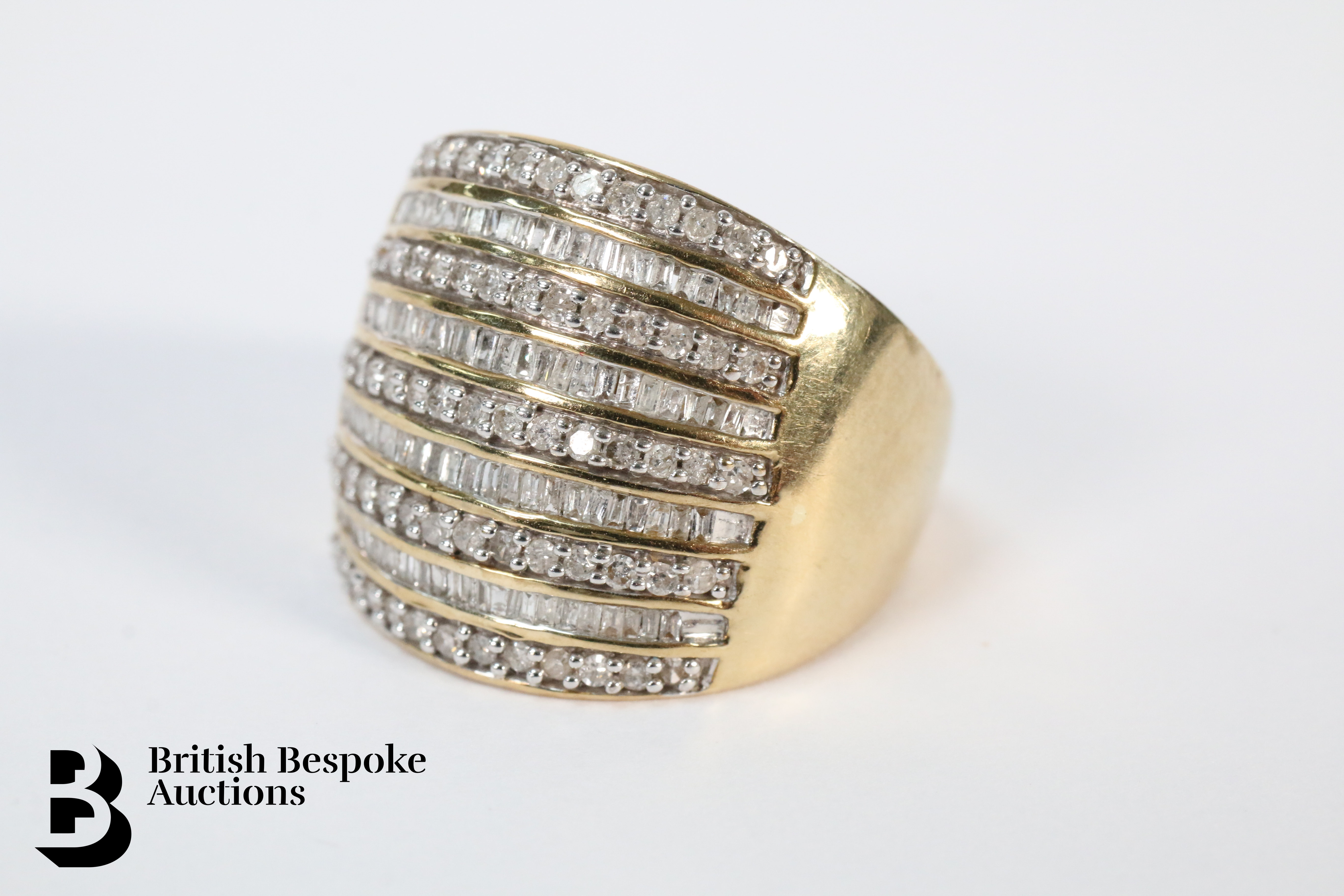Two 9ct Yellow Gold Diamond Rings - Image 2 of 5