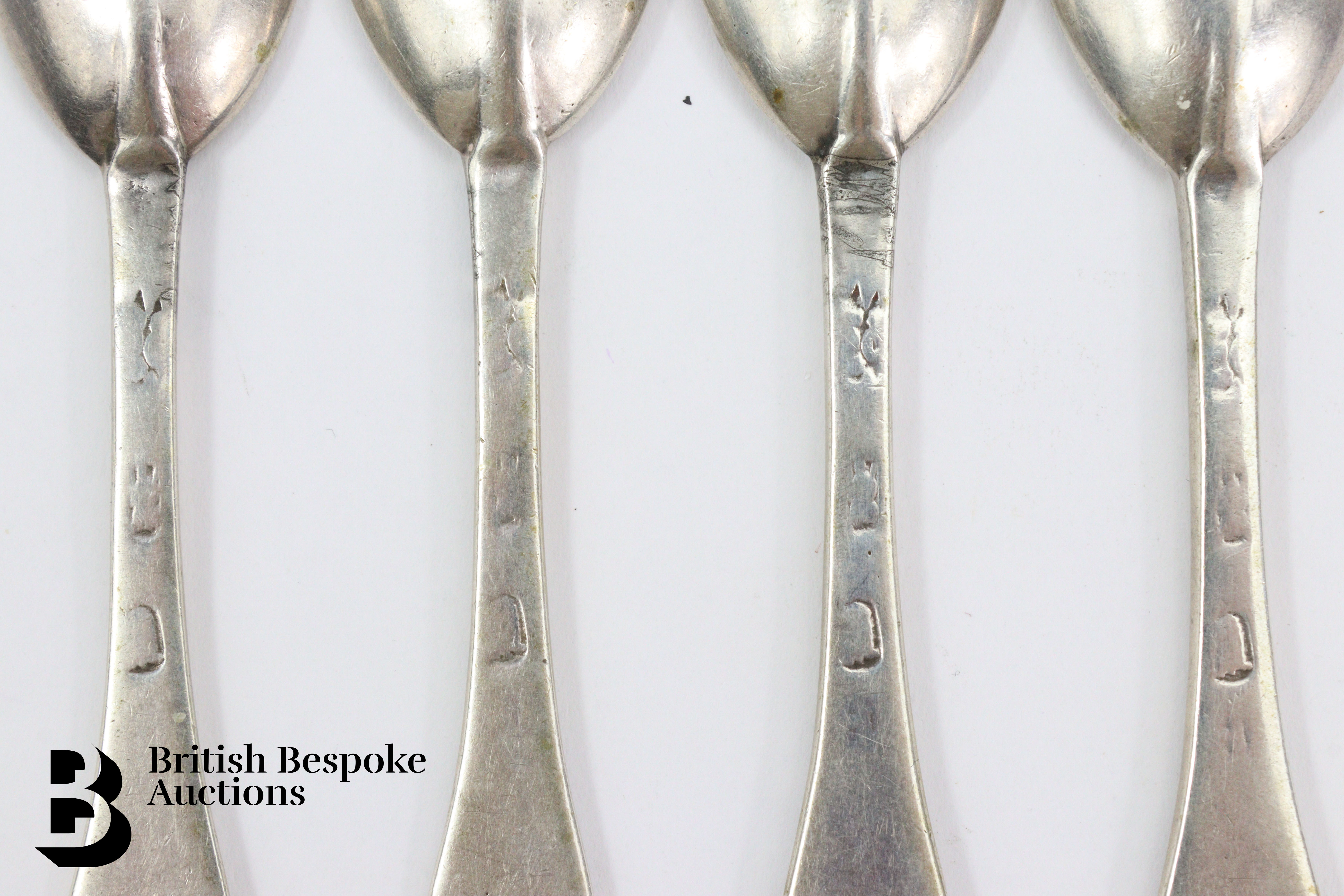 Set of Four Queen Anne Silver Spoons - Image 5 of 5