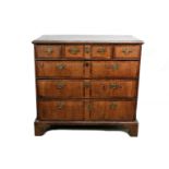 George I Oak and Walnut Chest of Drawers