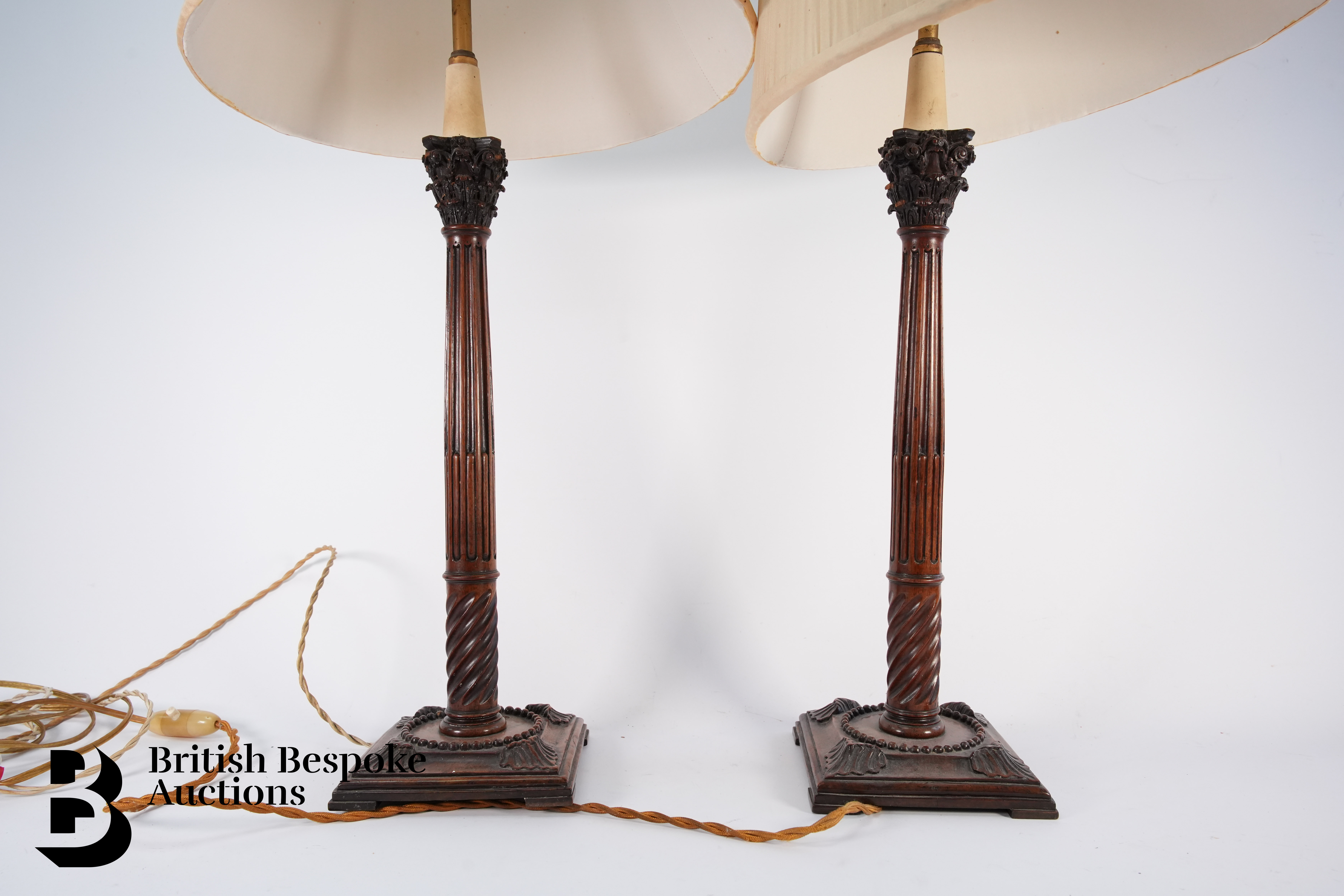 Pair of Fruitwood Lights - Image 2 of 7