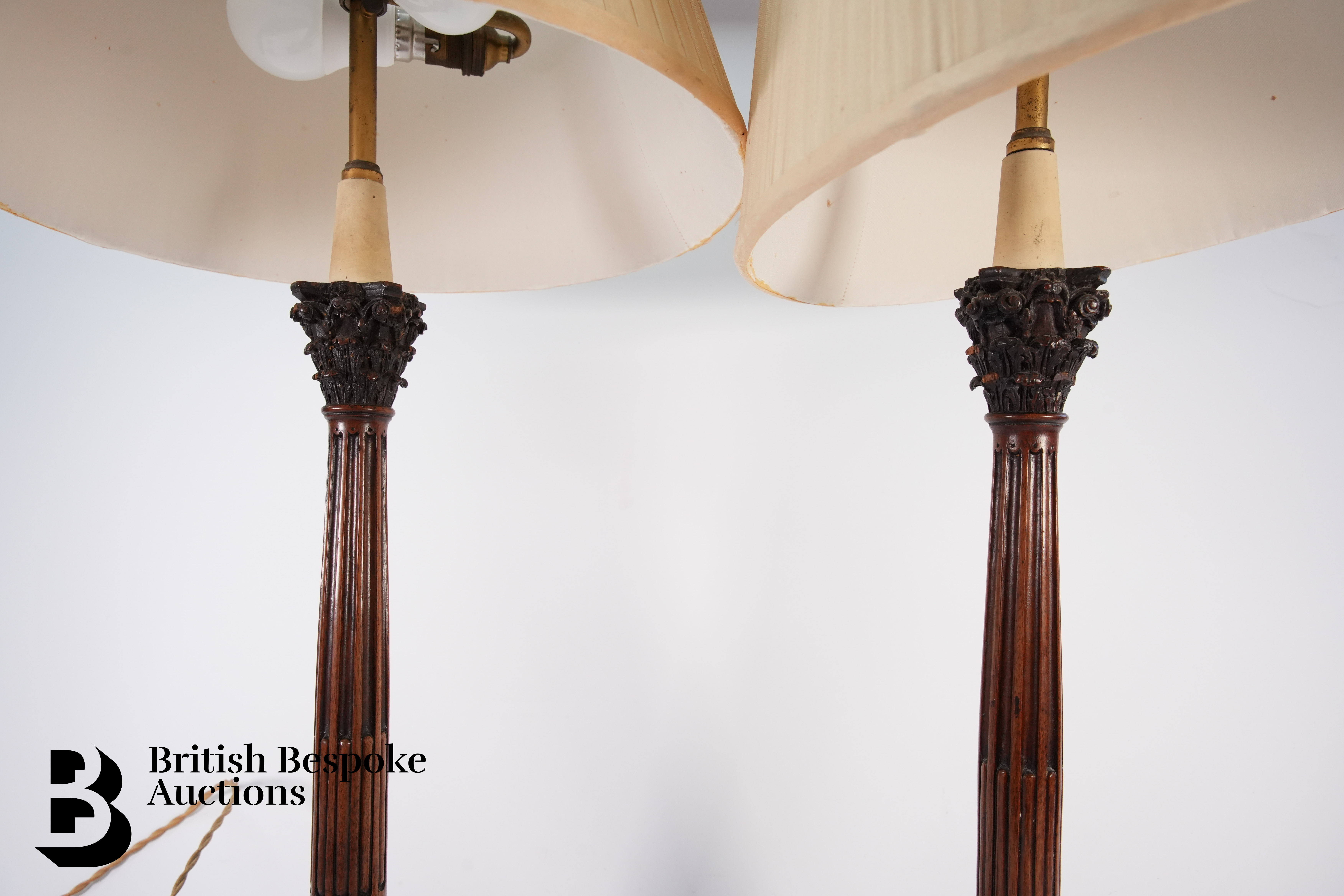 Pair of Fruitwood Lights - Image 5 of 7