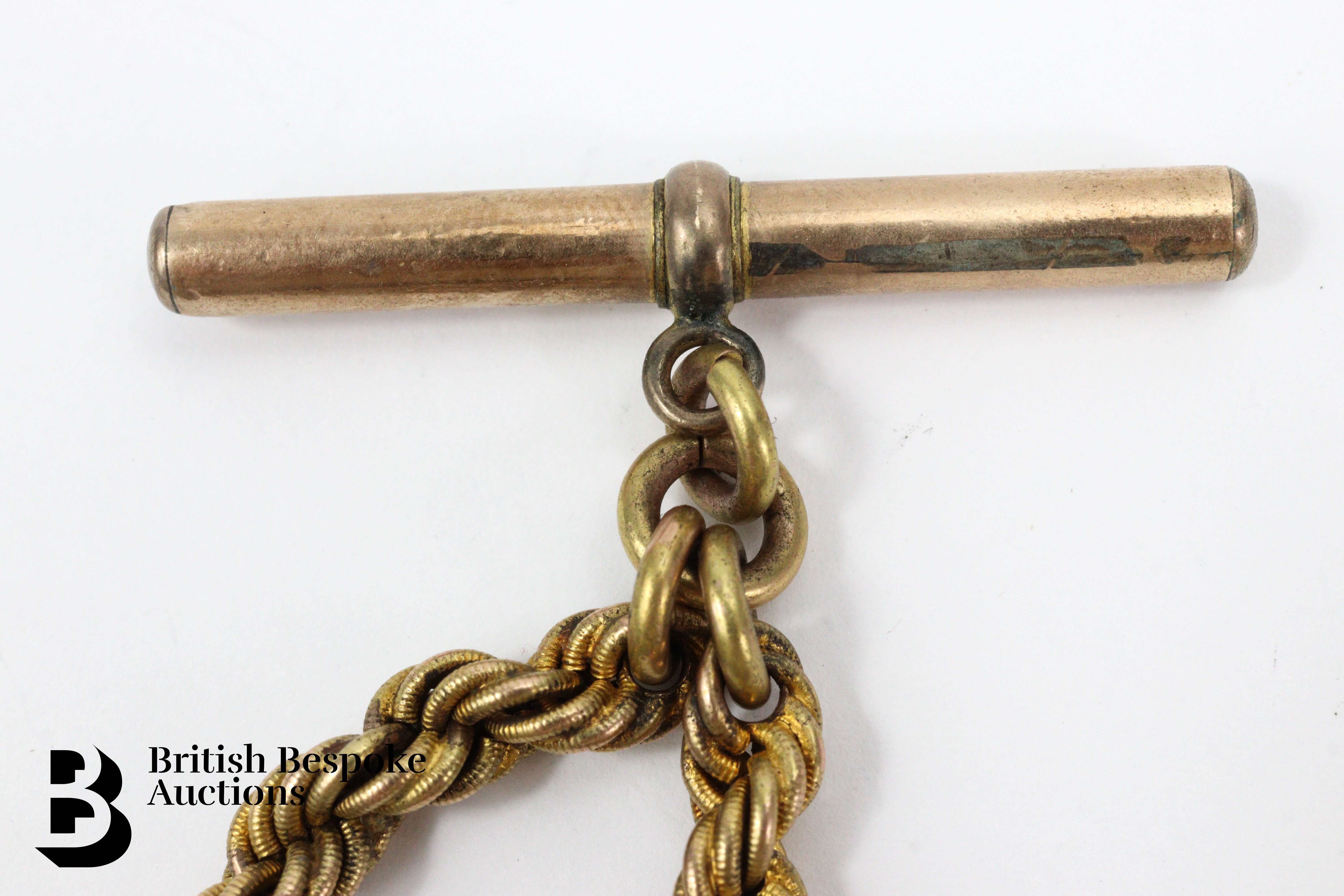 9ct Gold Rope Fob Chain - Image 5 of 7