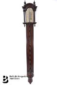 F. Watkins Oak Cased Stick Barometer