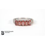 18ct White Gold Celone Padparadscha Sapphire Ring