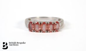 18ct White Gold Celone Padparadscha Sapphire Ring