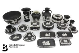 Collection of Wedgwood Black Basalt Jasper Ware