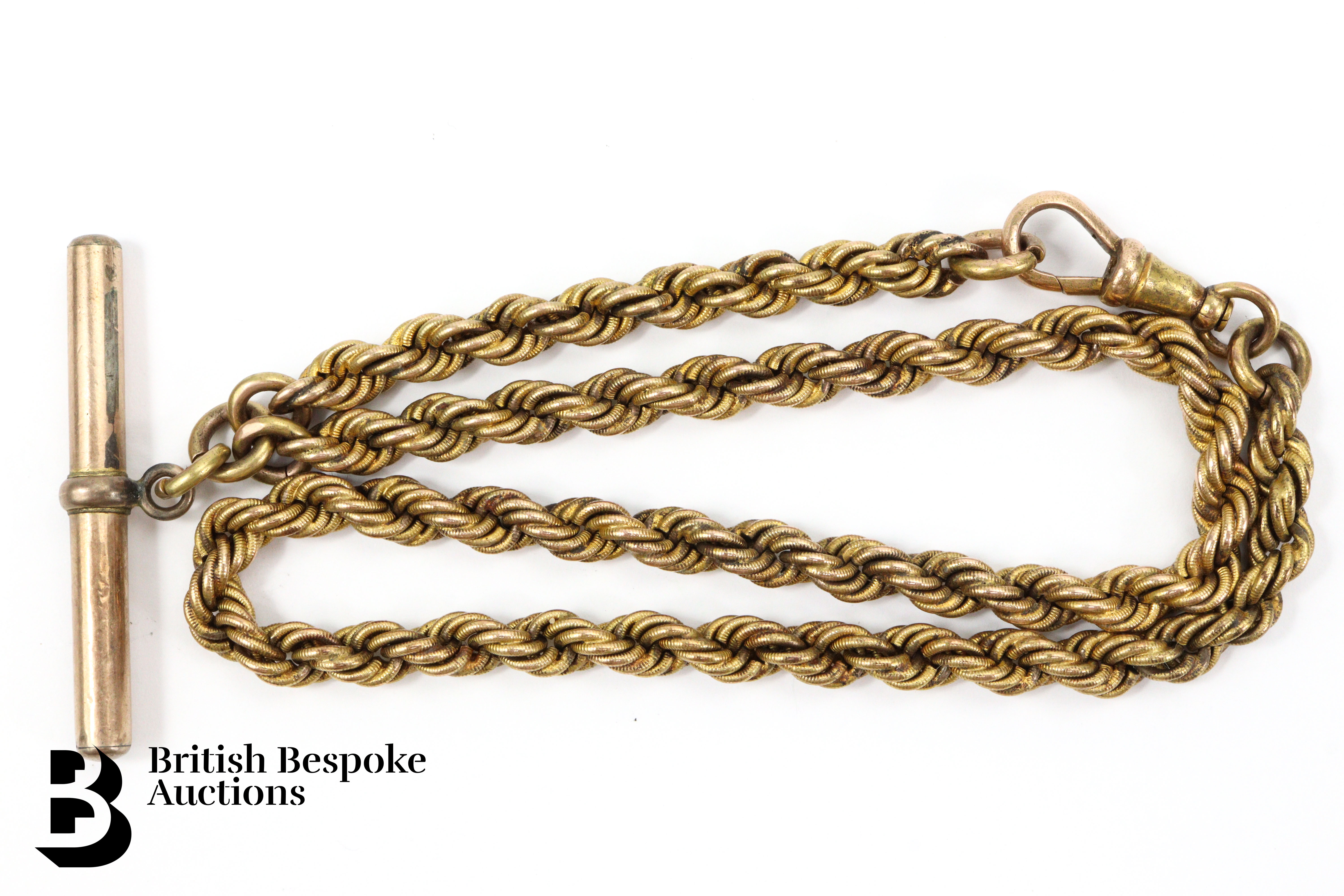 9ct Gold Rope Fob Chain - Image 7 of 7