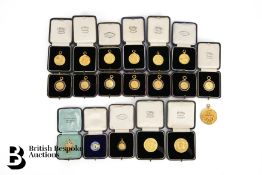 Collection of Gold and Silver Sporting Memorabilia