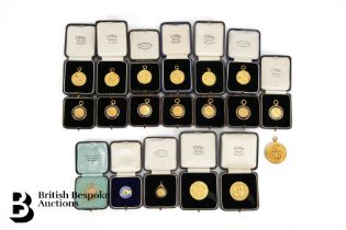 Collection of Gold and Silver Sporting Memorabilia