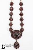 Liberty 9ct Gold and Garnet Necklace