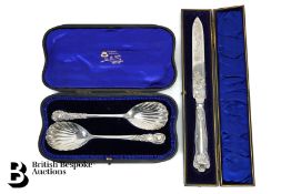 Pair of Silver Serving Spoons