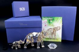 Swarovski Crystal Society SCS Cinta Elephant and Calf