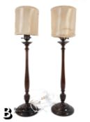 Pair of George III Mahogany Table Lamps
