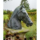 Verdigris Cast Bronze Horse Head