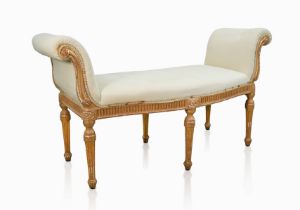 George III Carved Giltwood Window Seat