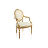 George III Carved Gilt Wood Armchair