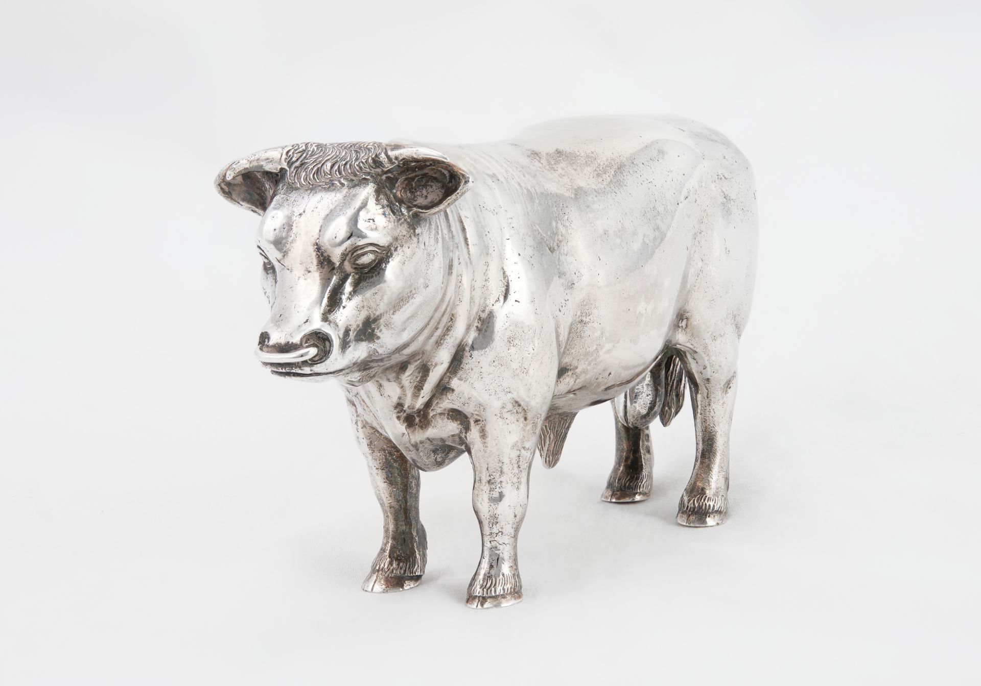Sterling Silver Figure of Bull - Image 3 of 4