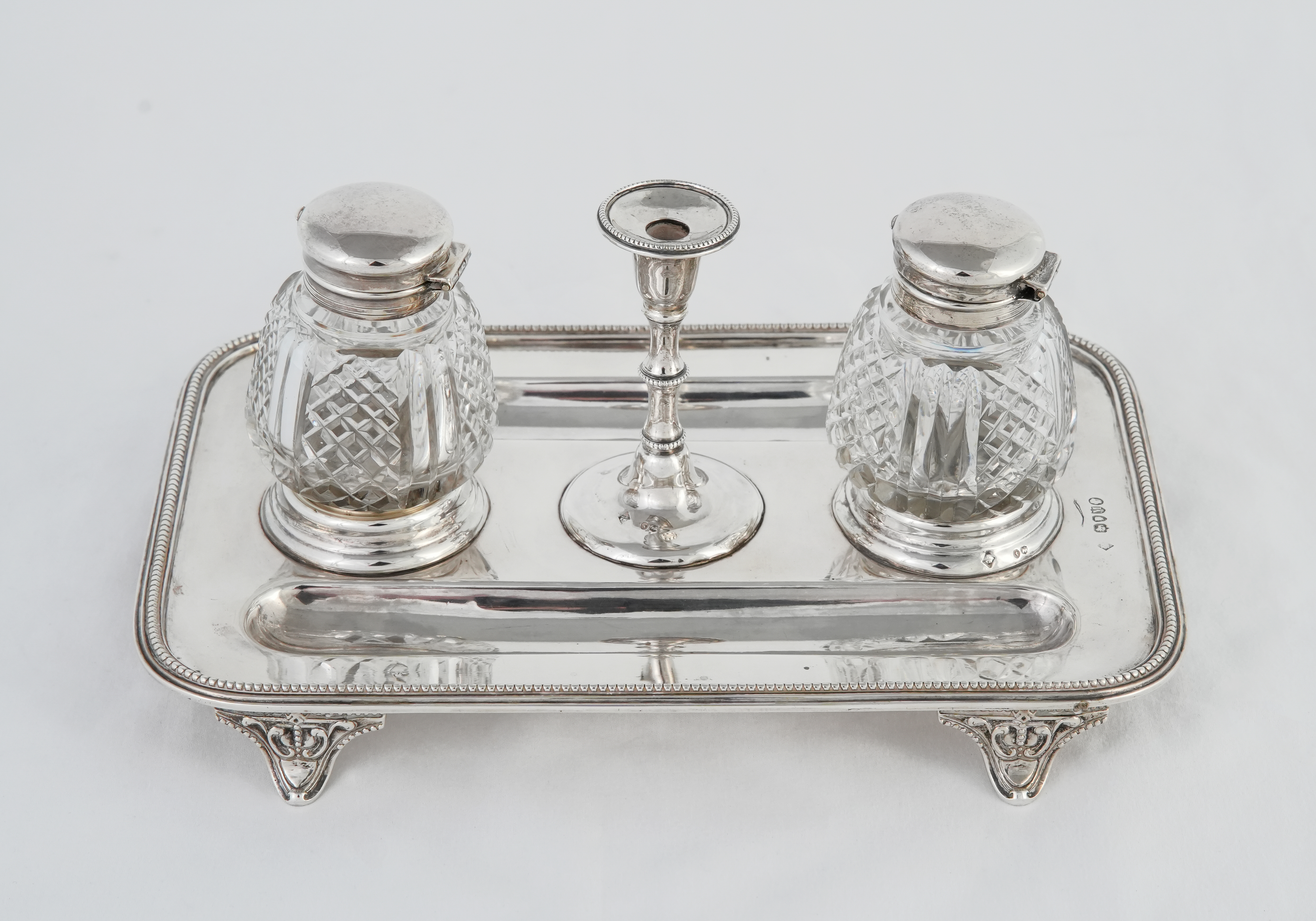 Victorian Silver Ink Stand - Image 2 of 5