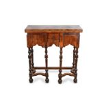 William and Mary Walnut Card Table