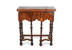 William and Mary Walnut Card Table