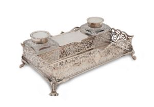 Late Victorian Silver Inkstand