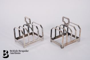 Pair of Silver Toast Rack