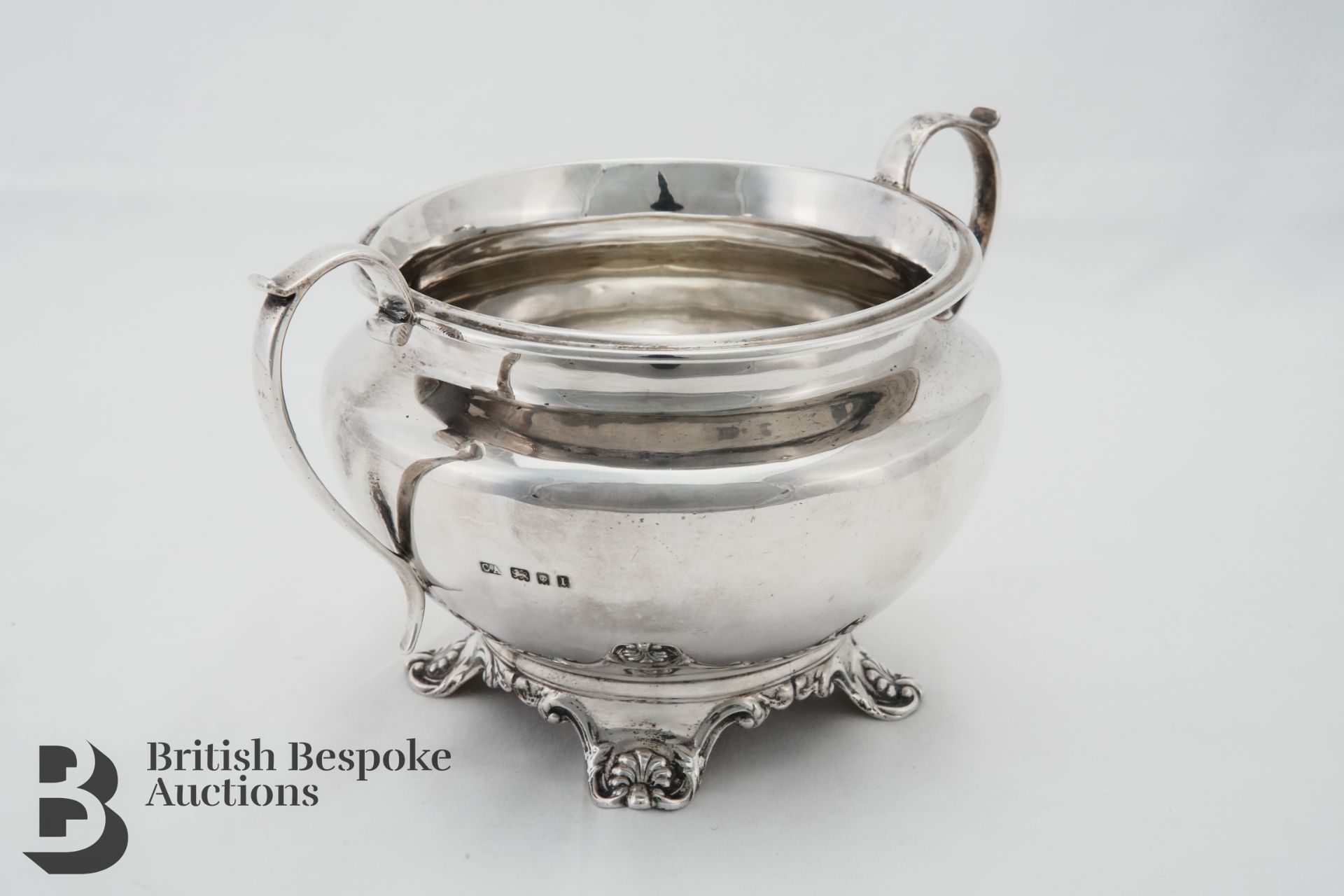 George V Silver Twin Handled Sugar Bowl - Image 2 of 3