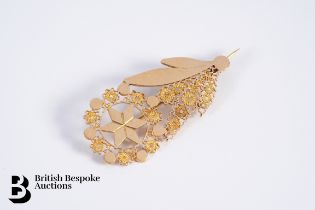 18ct Gold Floral Brooch