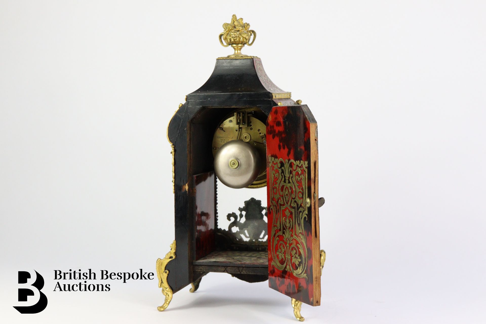 French Boulle Mantel Clock - Image 8 of 9