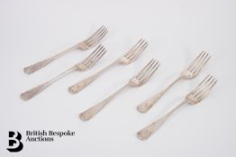 Six Victorian Silver Forks