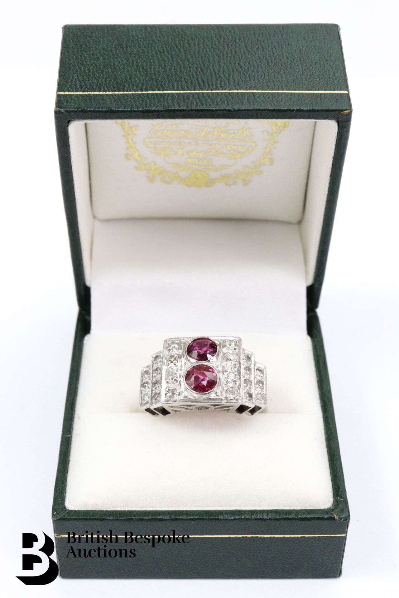 Art Deco Platinum Diamond Ring - Image 2 of 8