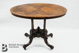 Walnut Oval Tea Table