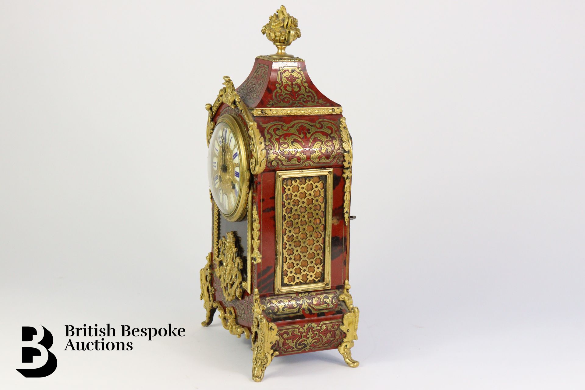 French Boulle Mantel Clock - Image 5 of 9