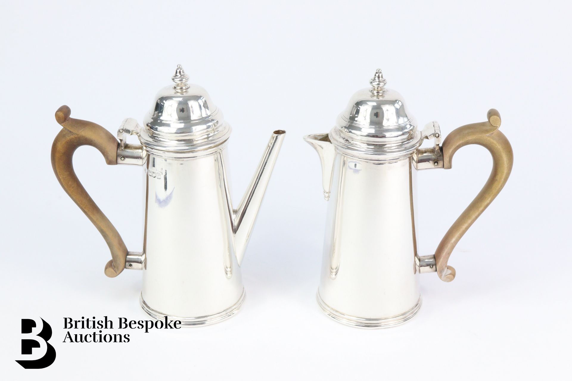 Pair of Silver Chocolate Pots - Image 2 of 5