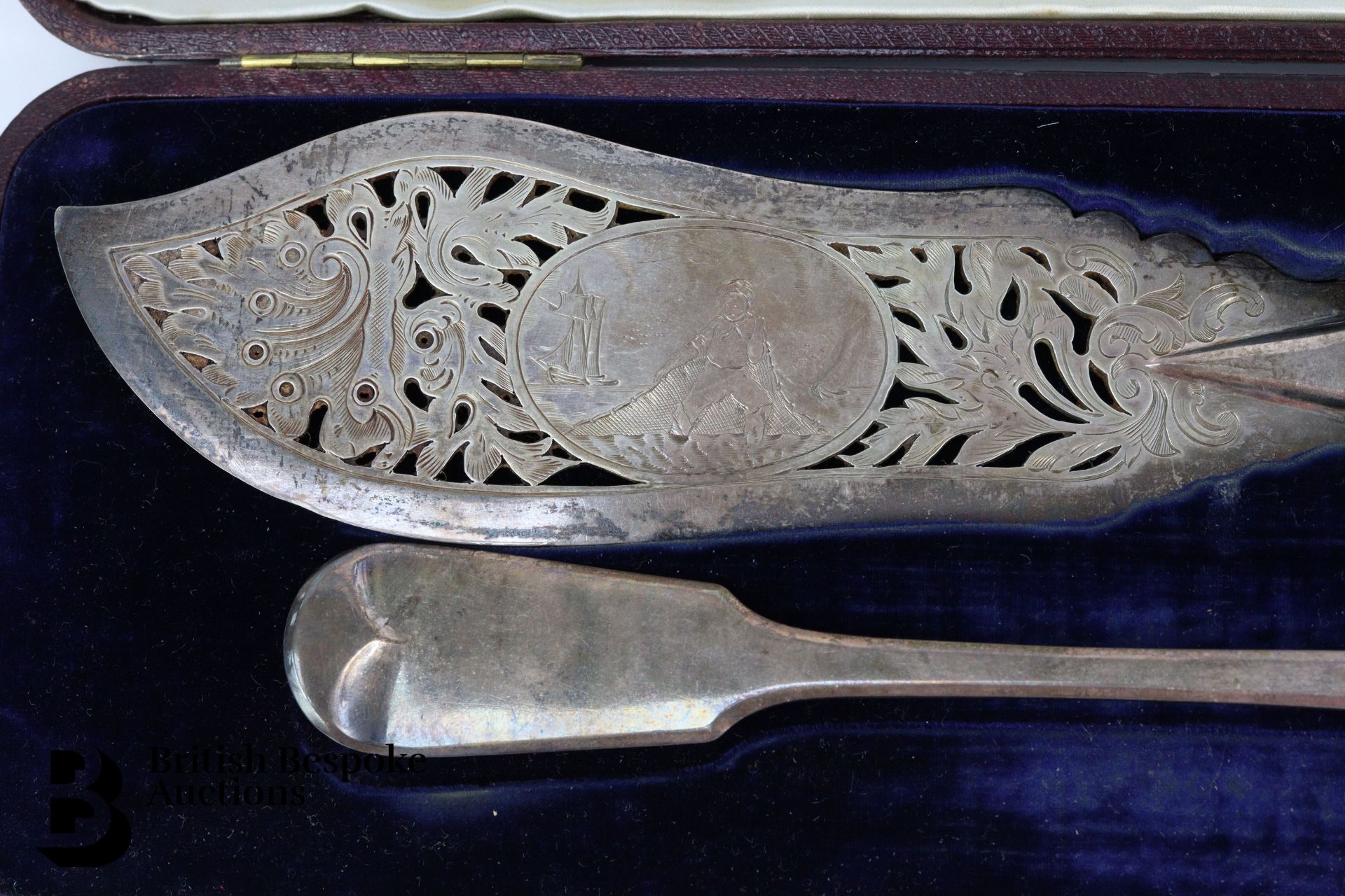 Silver Fish Knife and Fork Servers - Image 3 of 6