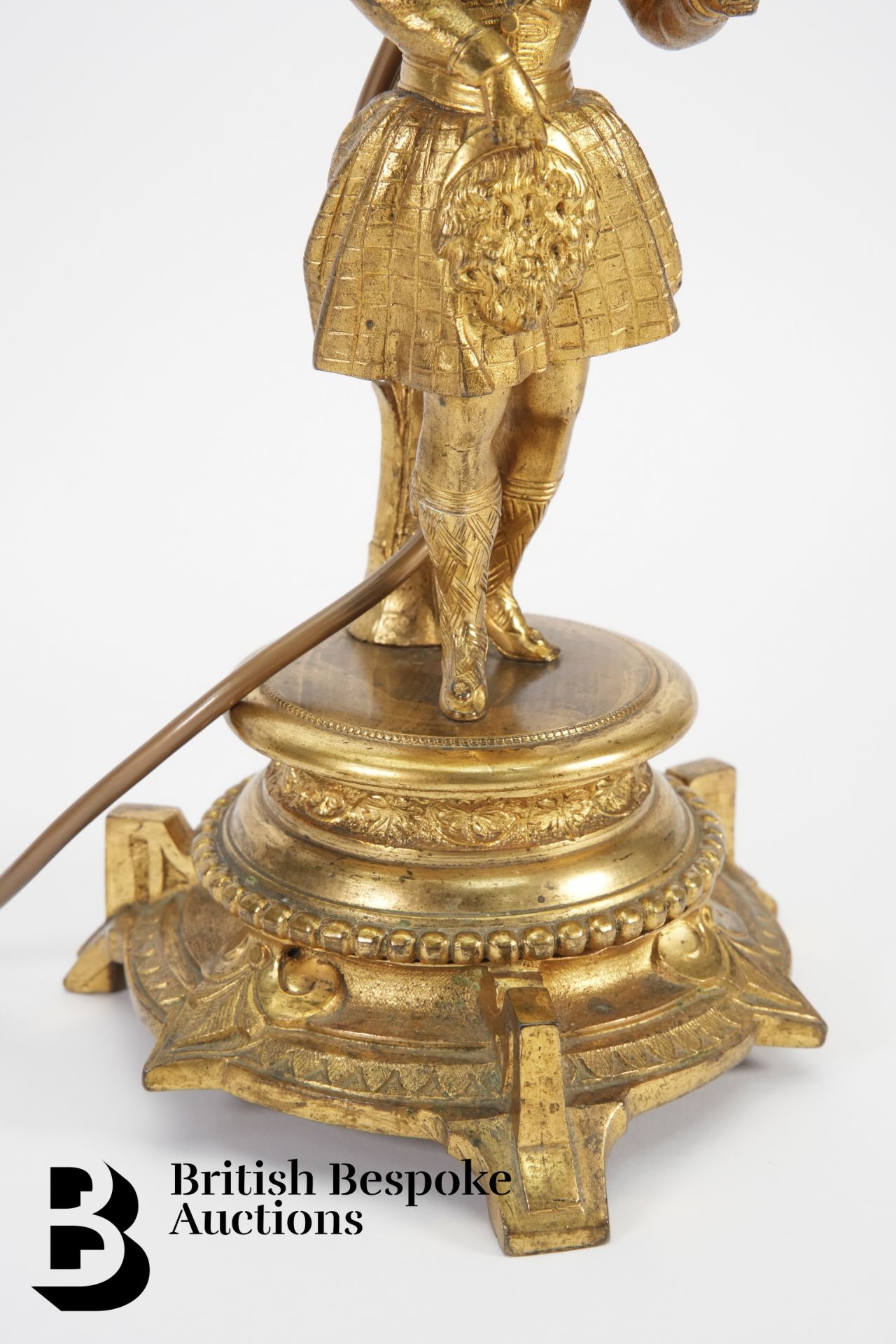 19th Century Gilt Metal Lamp Stand - Image 3 of 5