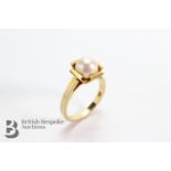 9ct Yellow Gold Pearl Dress Ring