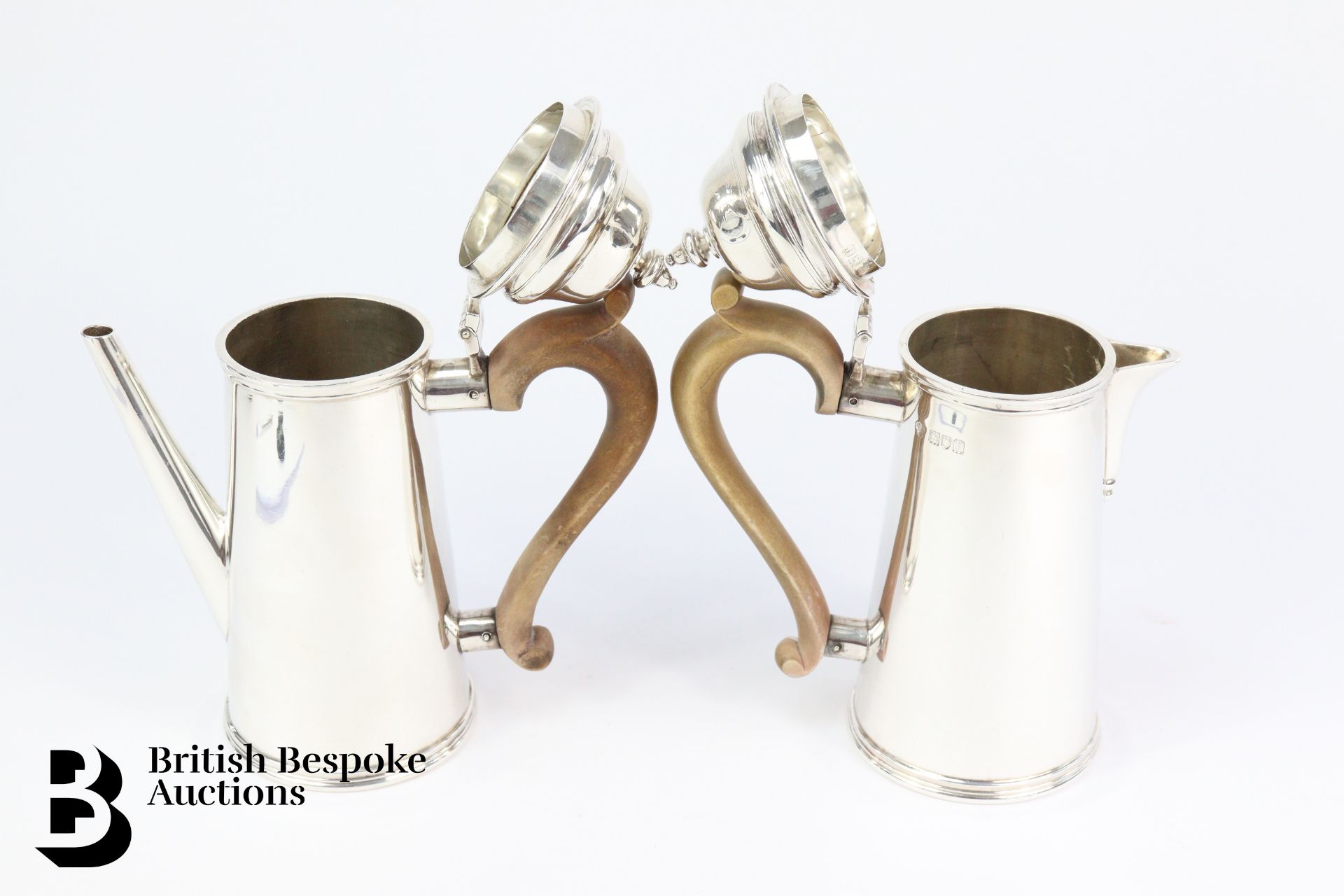 Pair of Silver Chocolate Pots - Image 3 of 5