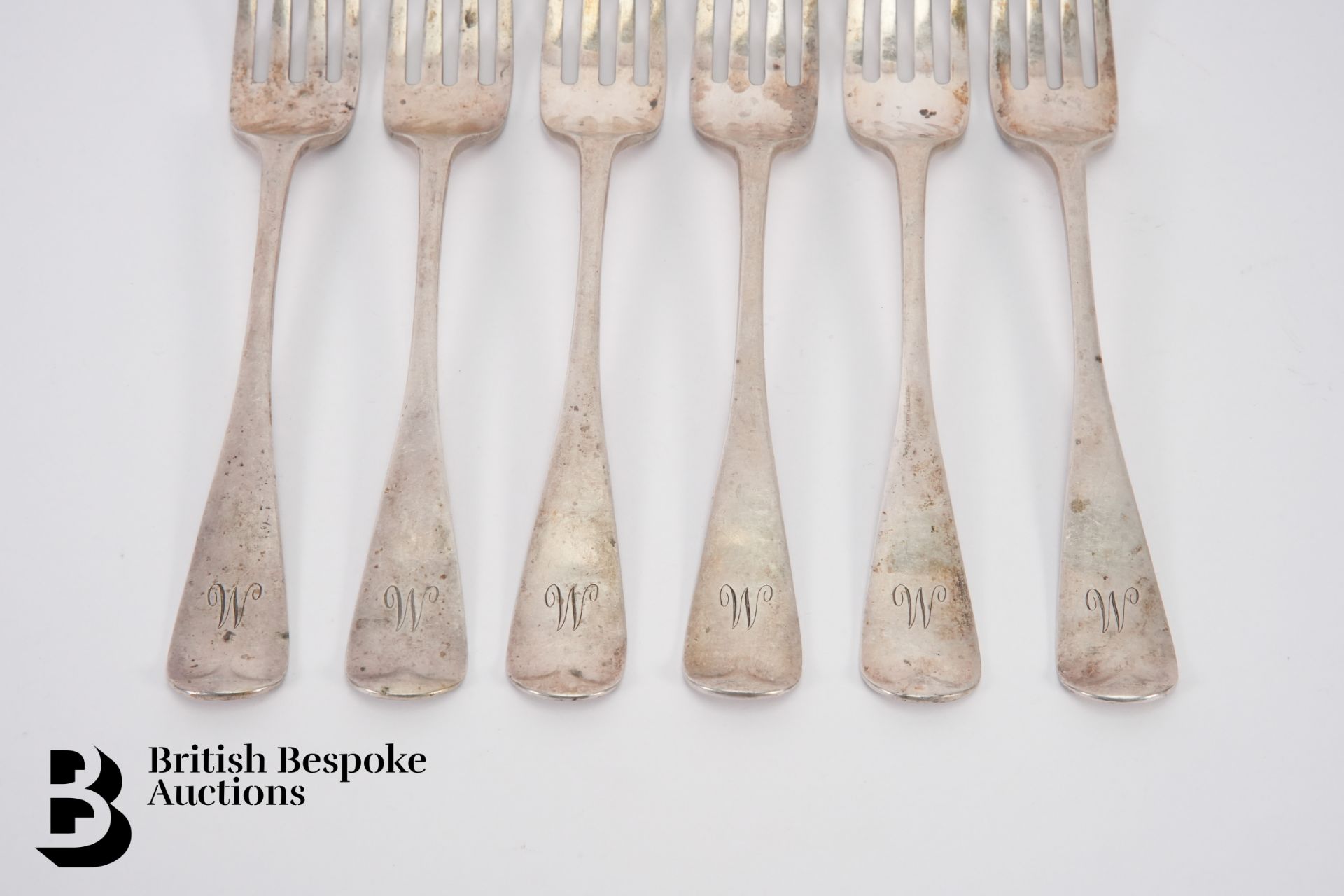 Six Victorian Silver Forks - Image 2 of 3