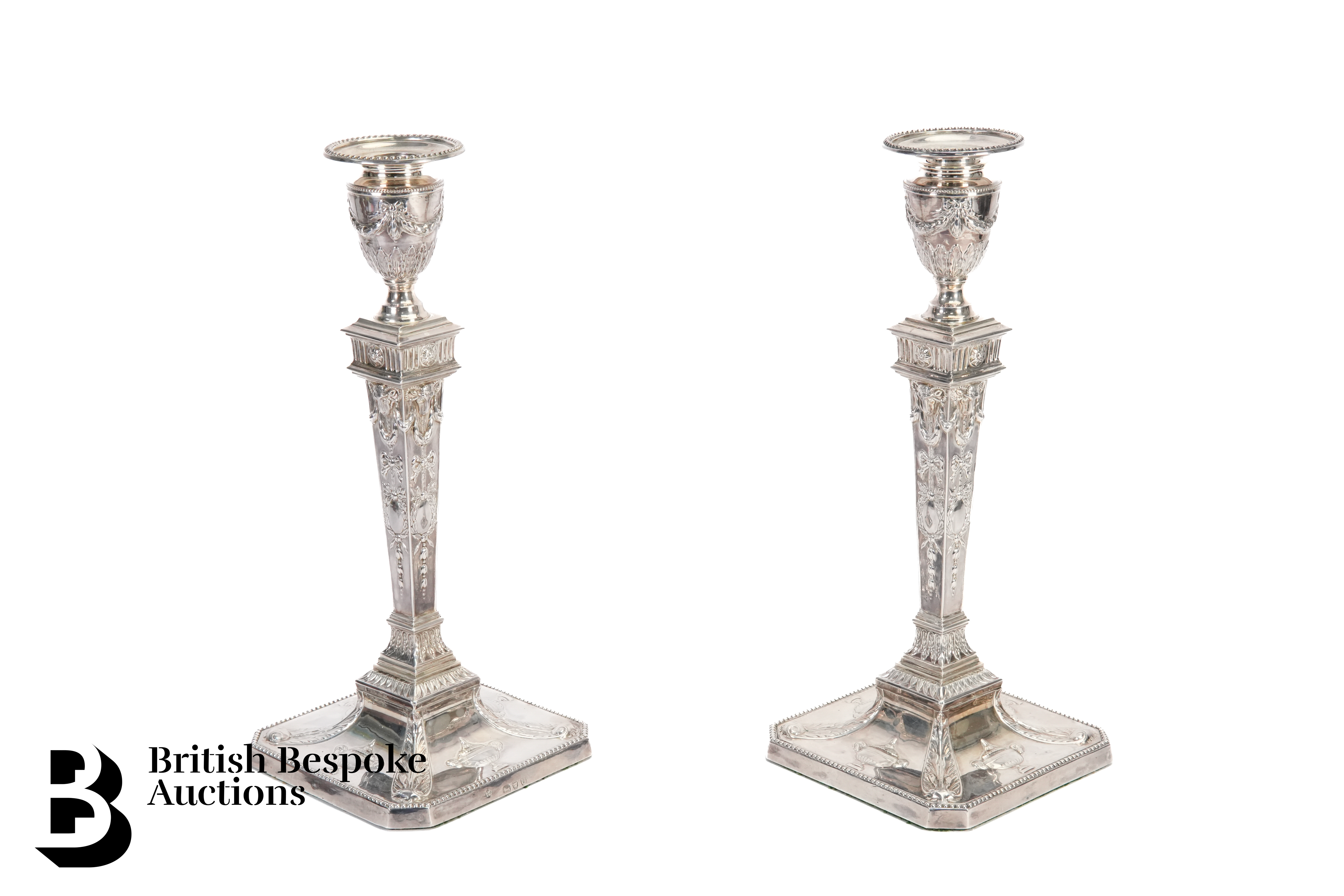 Pair of Silver Candlesticks