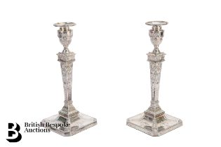 Pair of Silver Candlesticks